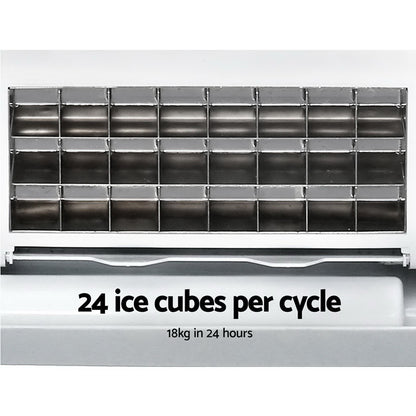 Devanti 18kg Ice Maker Machine Stainless Steel