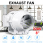 8" Inch Extractor Fan+Remote Duct Hydroponic Air Circulation Exhaust Vent