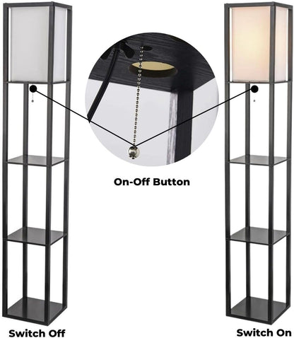 EKKIO Floor Vintage Lamp Shelf 160CM (Black)