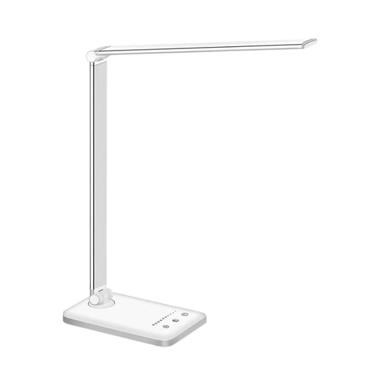 GOMINIMO LED Desk Lamp with Wireless Charger 5 Brightness Levels (White)