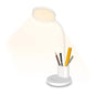 GOMINIMO Desk Lamp With Pen And Phone Holder (White)