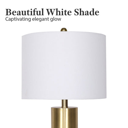 Sarantino Metal and Marble Table Lamp in Black