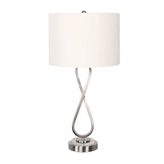 Sarantino Contemporary Table Lamp In Nickel Finish