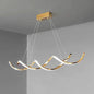 120cm Modern Minimalist Titanium Gold Pendant Light Adjustable LED Chandelier