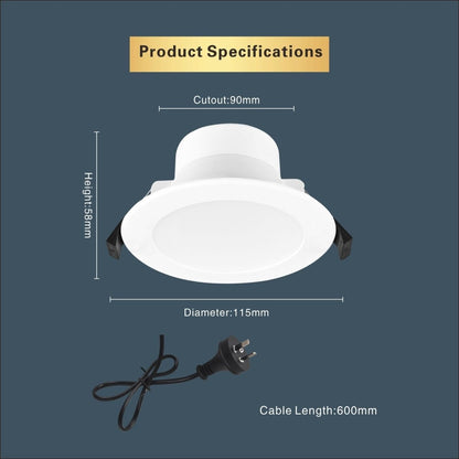 1 PCS LED DOWNLIGHT KIT 90MM NON DIM 10W 3 COLOR IN 1 WARM WHITE COOL WHITE DAY LIGHT TRI COLOR