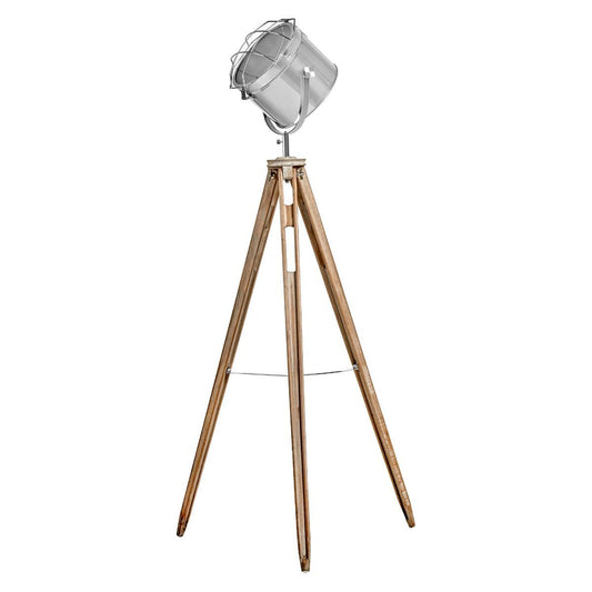 Nautical Tripod Floor Lamp Search Light Modern Chrome Head with Mesh