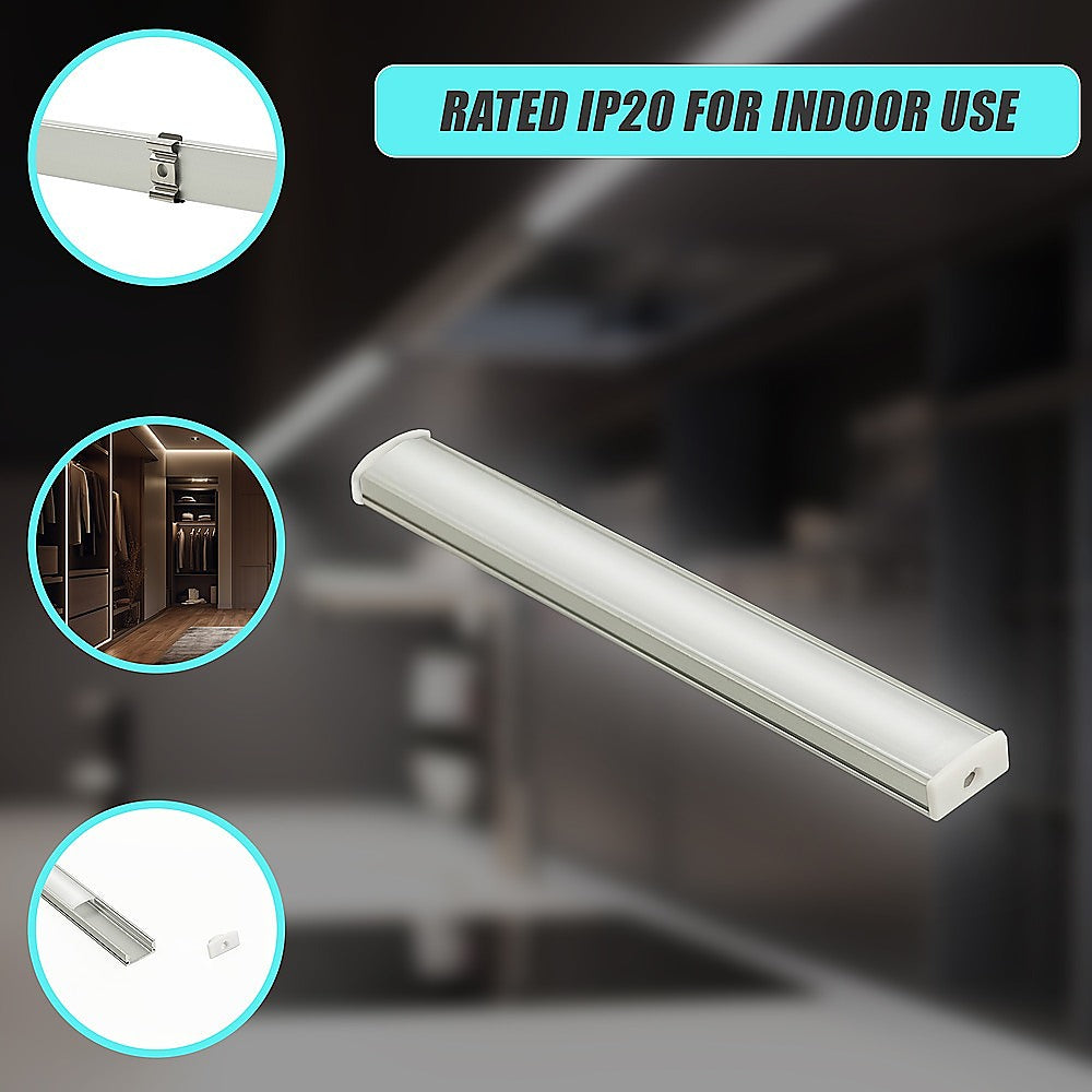 10 x 1M Aluminium LED Strip Light Channel Profile for Kitchen Cabinet