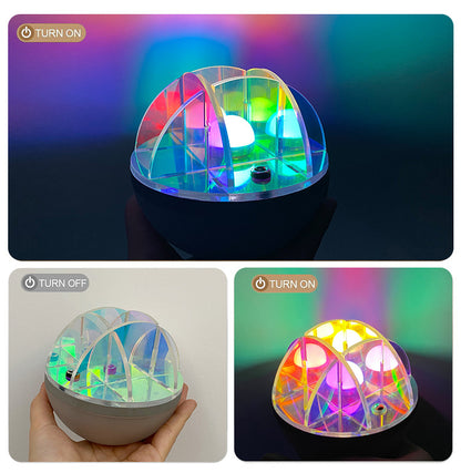 3W LED Acrylic Crystal Ball Night Light with Adjustable Colors - USB Powered