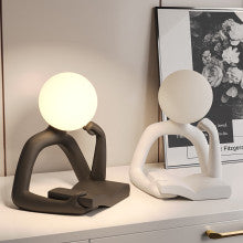 Black Creative Book Reader Desk Lamp - USB Powered, Modern Resin Design